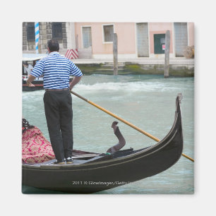 Gondolas in Venice canal Magnet