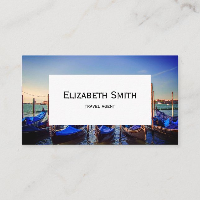 Gondolas in Venice, Italy Business Card (Front)