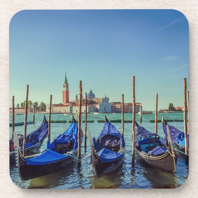 Gondolas in Venice, Italy Coaster (Front)