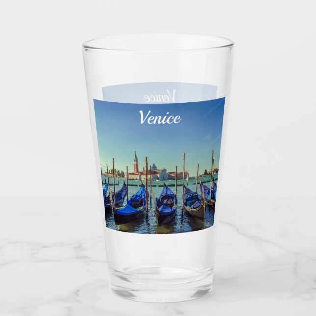 Gondolas in Venice, Italy Glass (Front)