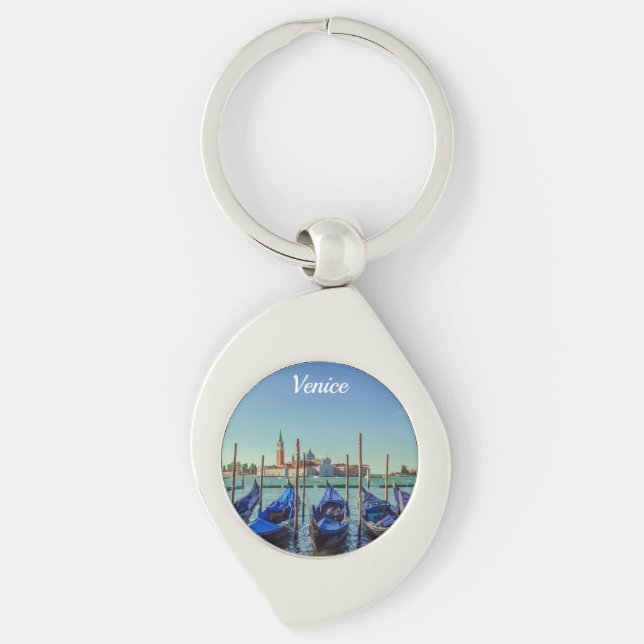 Gondolas in Venice, Italy Key Ring (Front)
