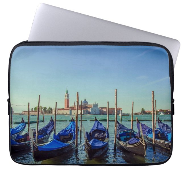 Gondolas in Venice, Italy Laptop Sleeve (Front)