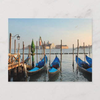 Gondolas in Venice postcard