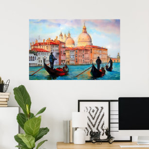 Gondolas of Venice Poster