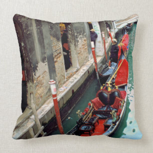 Gondolas on a Venetian canal Cushion