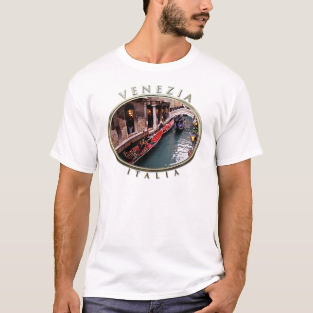 Gondolas on a Venetian Canal T-Shirt (Front)