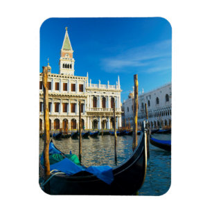 Gondolas On Grand Canal Near Doge's Palace Magnet