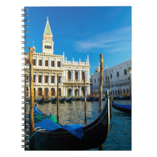 Gondolas On Grand Canal Near Doge's Palace Notebook