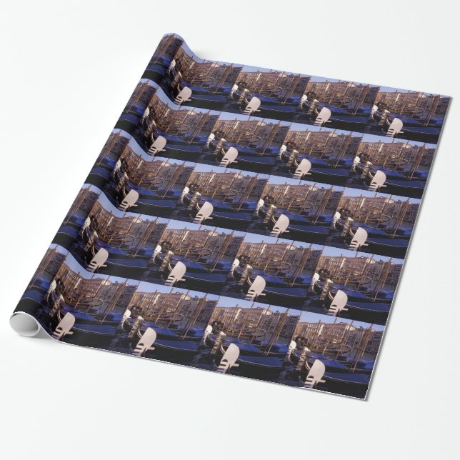 Gondolas Wrapping Paper (Unrolled)