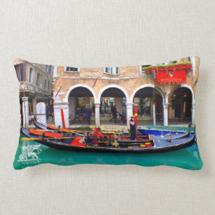 Gondolier in Cannaregio Lumbar Cushion