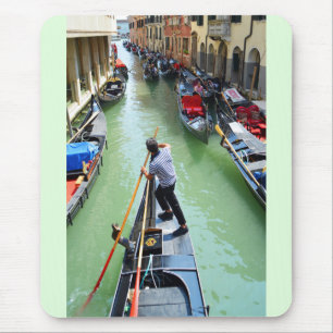 Gondolier in Venice Mouse Pad