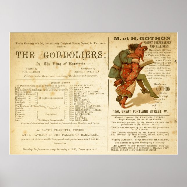 Gondoliers Cast Poster (Front)