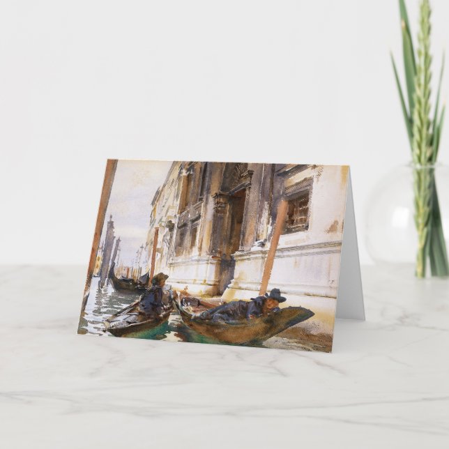Gondoliers’ Siesta by John Singer Sargent Card (Front)