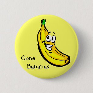 Gone Bananas 6 Cm Round Badge