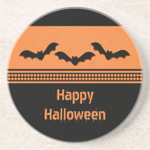 Gone Batty Halloween Coaster, Orange Coaster