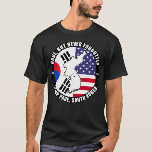 Gone But Never Forgotten Camp Page South Korea Vet T-Shirt