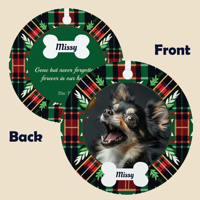 Gone but never forgotten Pet memorial Metal Tree Decoration (Gone but never forgotten Pet memorial Metal Ornament)