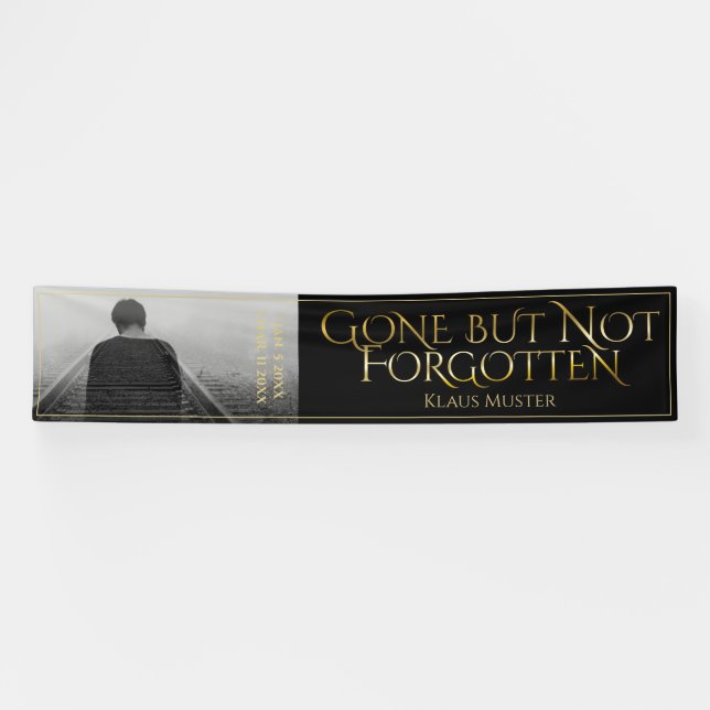 Gone but Not Forgotten - Dark Gold Banner (Horizontal)