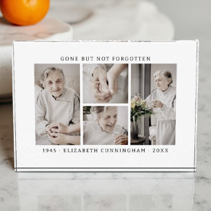 Gone But Not Forgotten Memorial Simple 4 Collage Photo Block