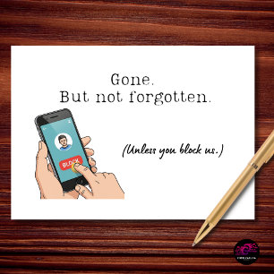 Gone But Not Forgotten Retirement Card