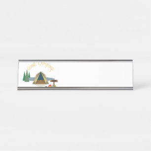 Gone Camping Desk Name Plate