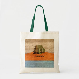 Gone Camping Wood Look Nature Lovers Tote Bag