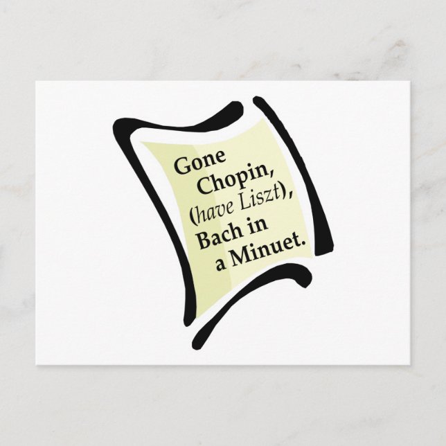 Gone Chopini Postcard (Front)