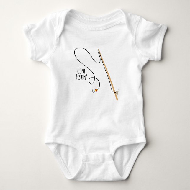 Gone Fishin Baby Bodysuit (Front)