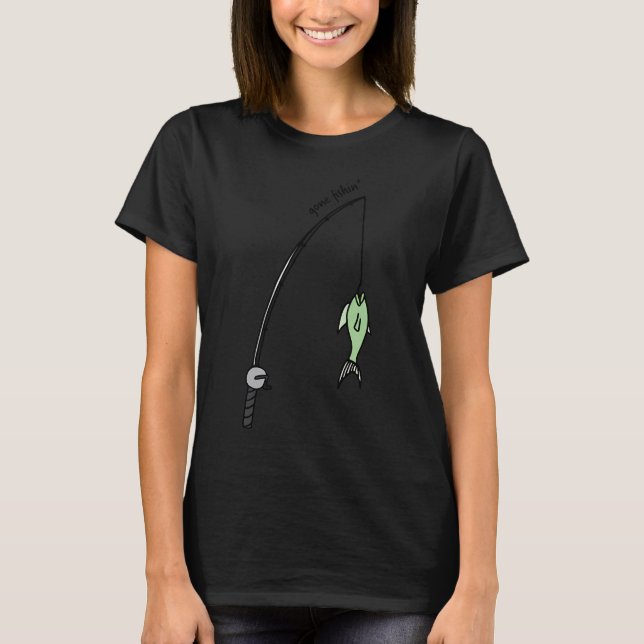 Gone Fishin Fishing Pole T-Shirt (Front)