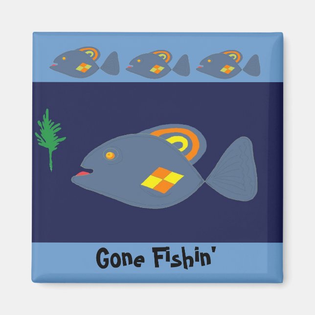 Gone Fishin' -magnet Magnet (Front)