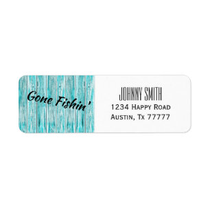 Gone Fishin' Wooden Plank Customisable