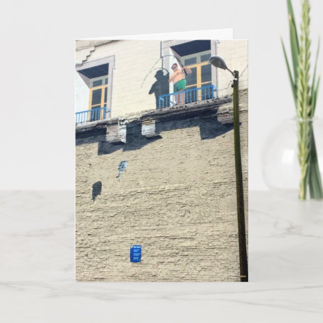 Gone Fishing Apology Greeting Card (Front)