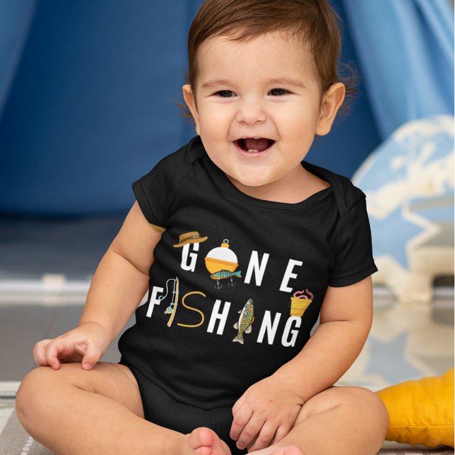 Gone Fishing Baby Bodysuit (Creator Uploaded)