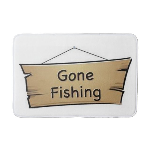 gone fishing bathmat (Front)