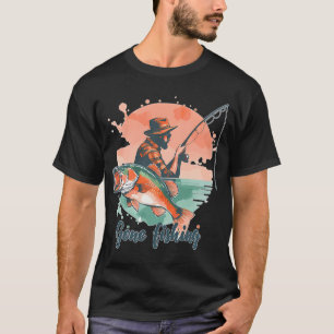 Gone Fishing - Best Watercolor Bass Fishing Graphi T-Shirt