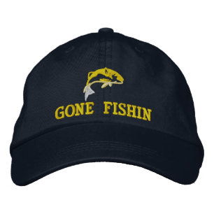 Gone Fishing boat captain Embroidered Hat