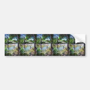 Gone Fishing Card Bumper Sticker
