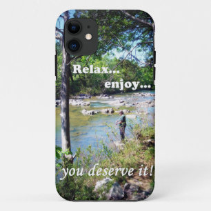 Gone Fishing Card iPhone 11 Case