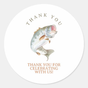 Gone fishing  classic round sticker