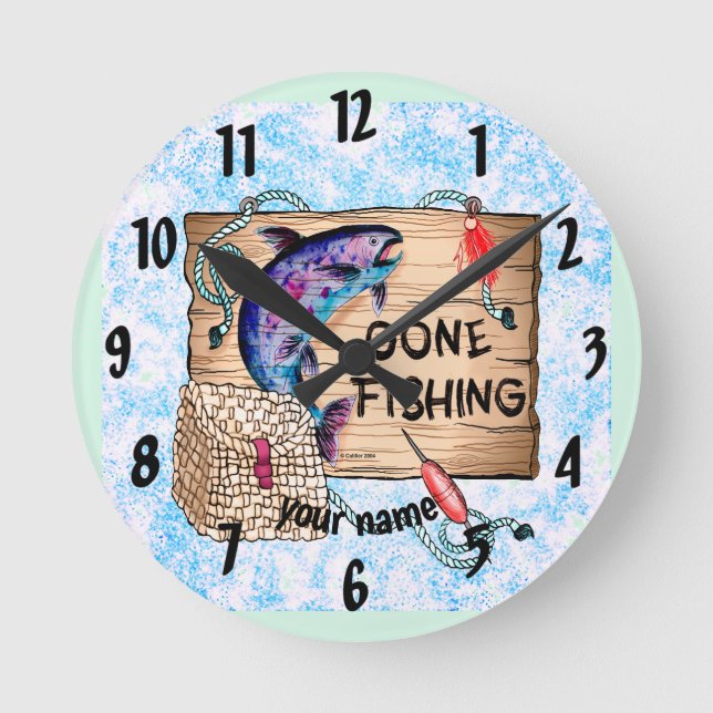 Gone fishing  Clock (Front)
