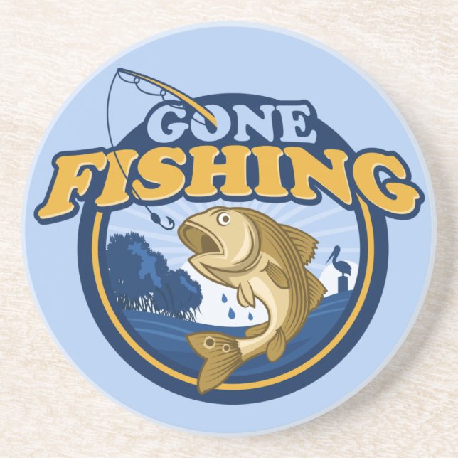 Gone Fishing Coaster (Front)