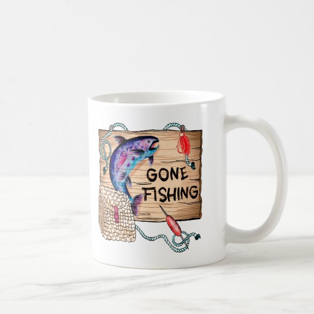Gone Fishing Coffee Mug (Right)