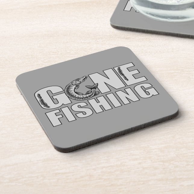 GONE FISHING custom coasters (Left Side)