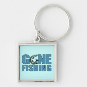 GONE FISHING custom key chain