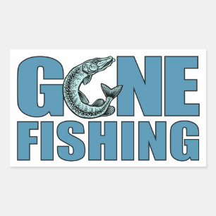GONE FISHING custom stickers