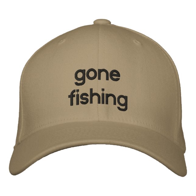 gone fishing embroidered hat (Front)