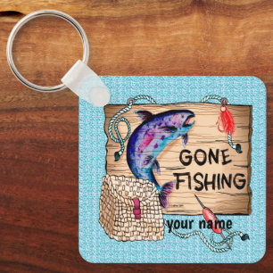 Gone Fishing  Key Ring