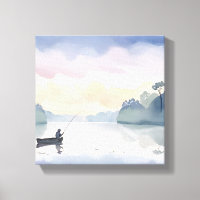 Gone Fishing | Lake Airy Watercolor Peaceful