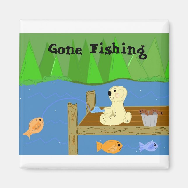 Gone Fishing Magnet (Front)