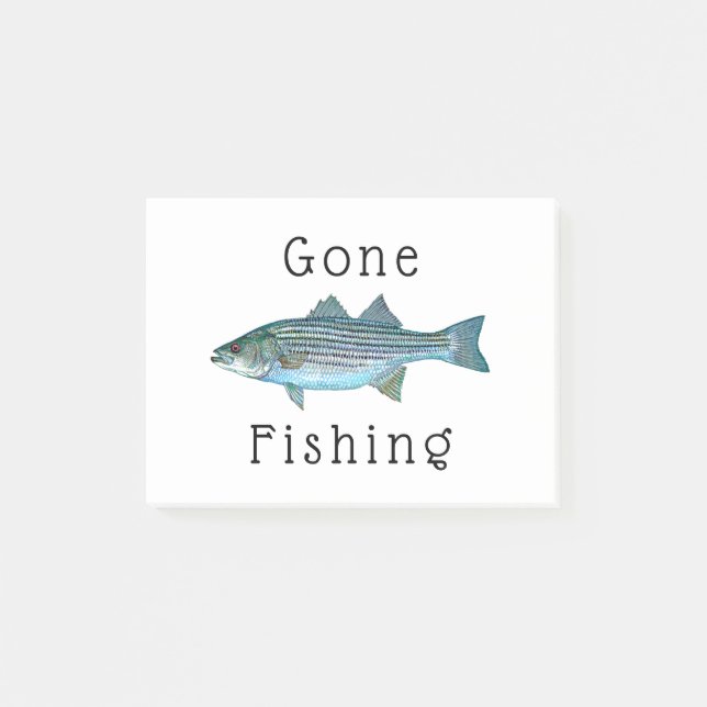 Gone Fishing Post-it Notes (Front)